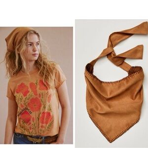 Free People Valentine Faux Suede Hair Scarf